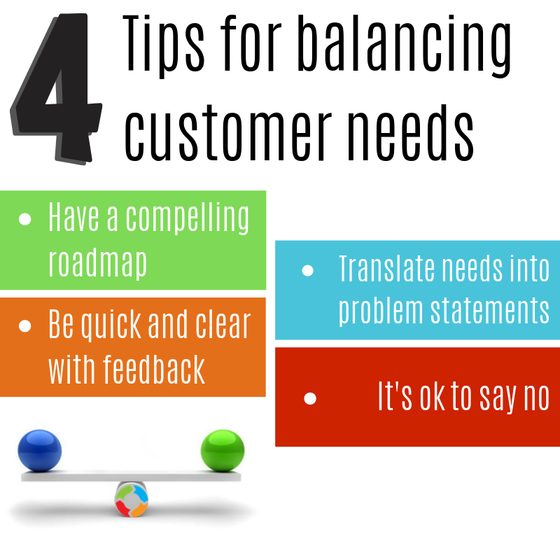 Balancing customer needs.